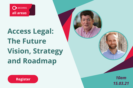 Access Legal: The Future Vision, Strategy and Roadmap - 10am, 15.03.21
